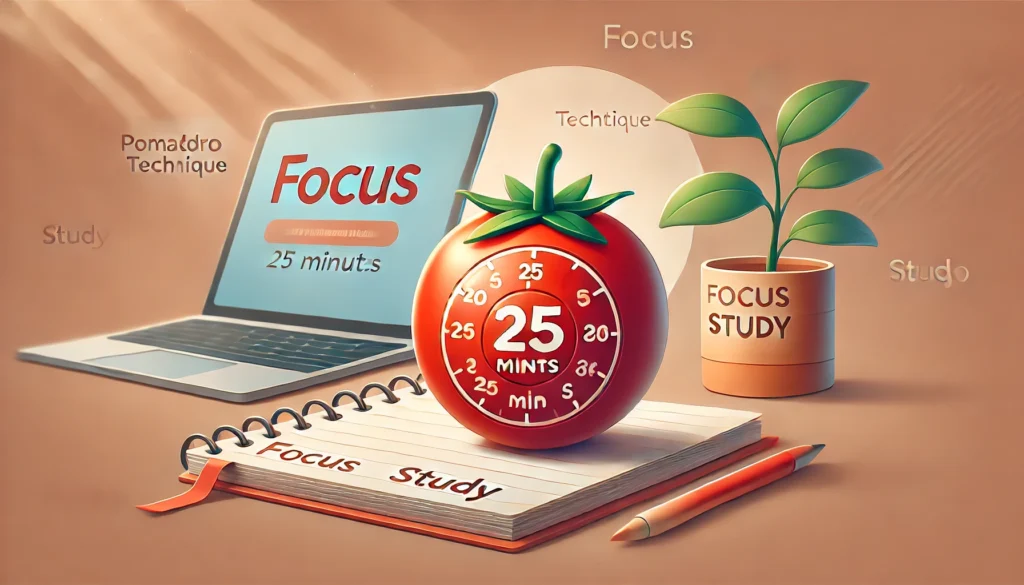 The Pomodoro Technique for improved focus and productivity in university students.